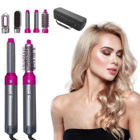 5 In 1 Curling Set With Brush Motor Hair Styler Hot Air Brush Professional Hair Dryer Brush Straightener Volumizer Tool Detachable Styling Brush Negat