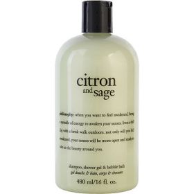 Philosophy by Philosophy Citron & Sage Shampoo, Shower Gel & Bubble Bath --480ml/16oz