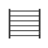 Towel Warmer 6 Bar Electric Heated Towel Rack Wall Mount Plug-in/Bath Towel Heater Matt-Black - Timer