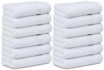 Resort Collection Soft Washcloth Face & Body Towel Set 12 Pack White 12x12 in Luxury Hotel Plush & Absorbent Cotton Washclothes