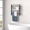 8 Bars Freestanding Wall Mounted Towel Warmer Rack with LED Display