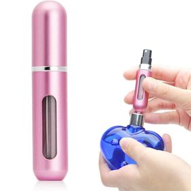 5ML Perfume Atomiser, 2PCS Perfume Refillable Bottle Portable for Travel (Color: Pink)