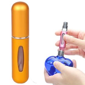 5ML Perfume Atomiser, 2PCS Perfume Refillable Bottle Portable for Travel (Color: Dark Yellow)