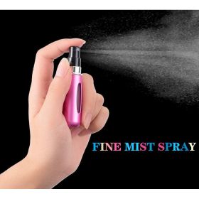 5ML Perfume Atomiser, 2PCS Perfume Refillable Bottle Portable for Travel (Color: Black)