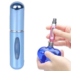 5ML Perfume Atomiser, 2PCS Perfume Refillable Bottle Portable for Travel (Color: Light Blue)